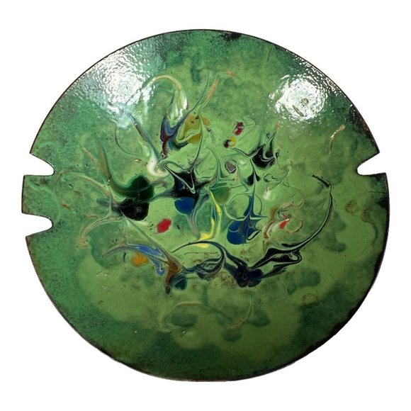 Mid-Century Enamel Copper Ashtray‎ - Picture 1 of 4